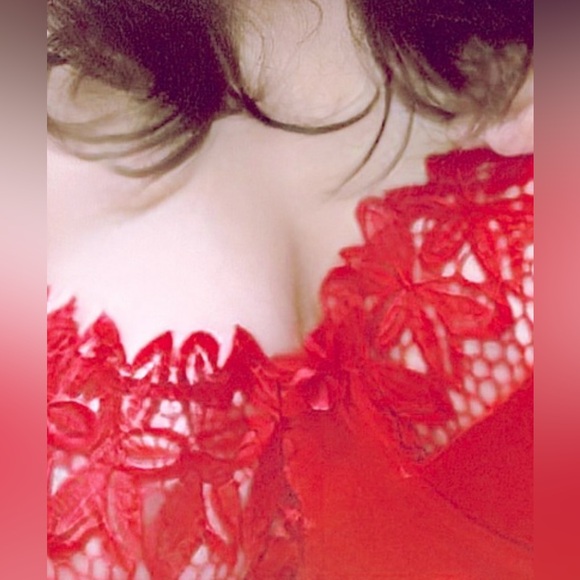 VINTAGE Sexy Red Floral Lattice Lacey Burlesque Lingerie Bra Full Figured »2 HOT - Picture 6 of 13